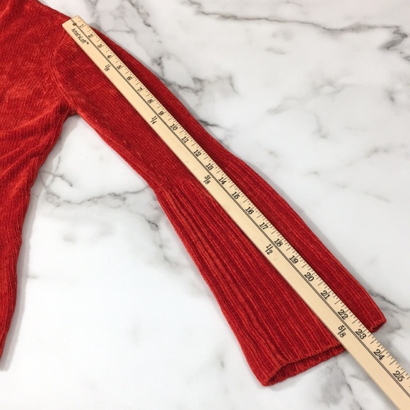 525 America Cardinal Red Knit Cowl Neck Sweater - Picture 7 of 11